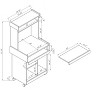 Vynxaria Multi-Functional Microwave Cart & Coffee Station with Locking Castors - 4 of 4