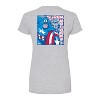 Women's Marvel Captain America Comic Book Fitted Graphic T-Shirt - Heather Grey - Medium - 2 of 2