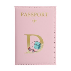 Unique Bargains Durable Letter Pattern Passport Holder 1 Pc - 1 of 4