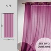 Evideco French Home Goods Sheer Curtain Panel with Stripes, Light & Airy Drapery, Ideal for Home Decor, 95 x 55 Inches - 4 of 4