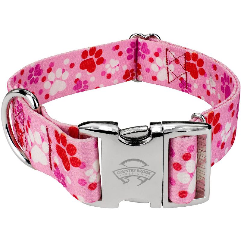Country Brook Petz 1 1/2 Inch Premium Puppy Love Dog Collar, 1 of 6