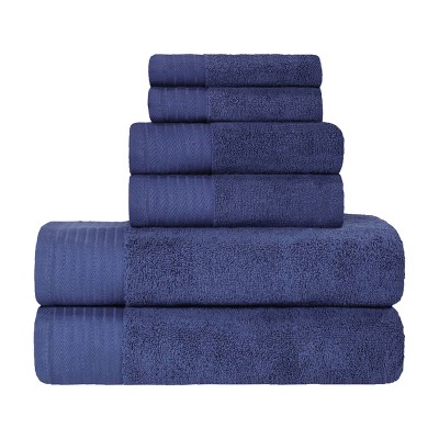 Premium Cotton Herringbone Medium Weight Bathroom Towel Set by Blue Nile Mills