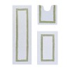 Hotel 3 PC Bath Rug 100% Premium Cotton Tufted Weave Two Tone Reversible Bathroom Rug, Super Soft Absorbent, Machine Washable Bath Mat - 2 of 4