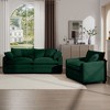 2-Piece Corduroy Sofa Set with 1-Seater and 2-Seater, Cloud-Like Comfort, Flexible Combination - 3 of 4