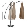 vidaXL Cantilever Umbrella with Steel Pole 118.1 in. Taupe - 3 of 4