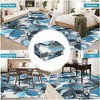 Modern Bright Floral Ultra-Thin Non-Slip Washable Area Rugs - image 3 of 4