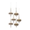 Modern Glass Finial Ornament with Gold Bead Accent (Set of 6) - 2 of 4