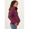 Pinkblush Burgundy Half Zip Maternity Pullover Sweater - 2 of 4