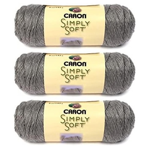 pack Of 3) Caron Simply Soft Solids Yarn-black : Target