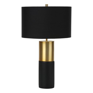 Monarch Specialties Lighting 25inchH Table Lamp Black Concrete Black Shade Contemporary - 1 of 4