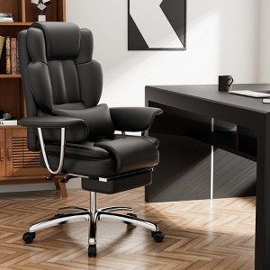 Office Chair, Big and Tall Executive Office Chair with Footrest, Leather Computer Chair - 1 of 4