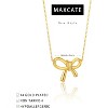 Dainty Bow Pendant Necklace, 14K Gold Plated Non-Tarnish Trendy Jewelry Gift silver-6 - 4 of 4