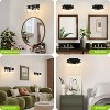 POWLIG 13.7-in 2-Light Black Bathroom Vanity Light with Clear Glass Shades, Bulbs not Included - 4 of 4