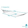 Sunnydaze Polycotton 2-Person Hammock with Curved Bamboo Foldable Spreader Bars - 450 lb Weight Capacity - Neutral Stripe - 3 of 4