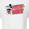 Women's - Disney - Positive Vibes Cropped Graphic T-Shirt - 2 of 4