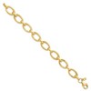 Black Bow Jewelry 14k Yellow Gold 9mm Polished Cable Link Chain Bracelet, 7.25 Inch - 2 of 4