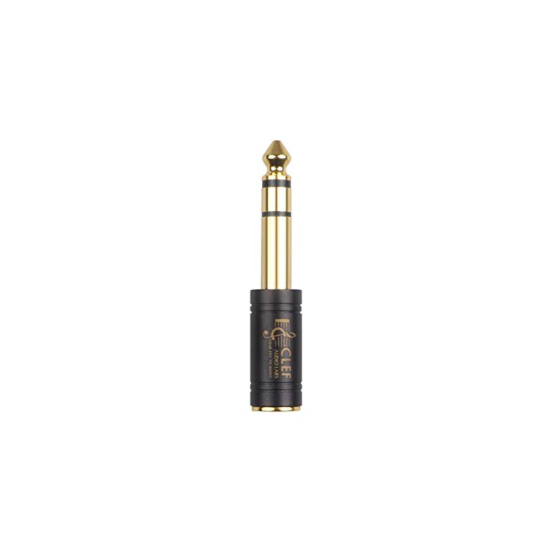 Clef Audio Labs  6.35mm Male to 3.5mm Female Stereo TRS Headphone Adapter -1-Pack, 1 of 3