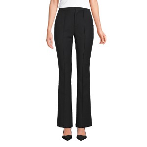 Lands' End Women's High Rise Bi Stretch Pintuck Boot Cut Pants - 1 of 4