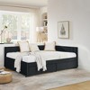 TIRAMISUBEST Full Size Upholstered Bed Frame with 2 Drawers & Tufted Backrest, Velvet Sofa-Style Platform Bed - Black, 79.5"x58" - 3 of 4