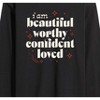 Men's - Instant Message - Beautiful Worthy Confident Loved Long Sleeve Graphic T-Shirt - 2 of 4