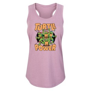 Women's - Teenage Mutant Ninja Turtles - Turtle Power Graphic Racerback Tank - 1 of 4