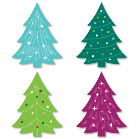 whimsical christmas tree drawings