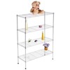4-Tire Steel Rack Metal Shelf Adjustable Unit Garage Kitchen Storage,Chrome - 4 of 4