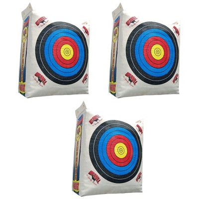 Morrell Weatherproof Supreme Range Adult Field Point Archery Bag Target with NASP Scoring Rings, Nucleus Center, and IFS Technology, White, 3 Pack