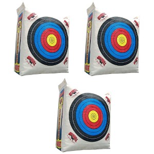 Morrell Weatherproof Supreme Range Adult Field Point Archery Bag Target with NASP Scoring Rings, Nucleus Center, and IFS Technology, White, 3 Pack - 1 of 4