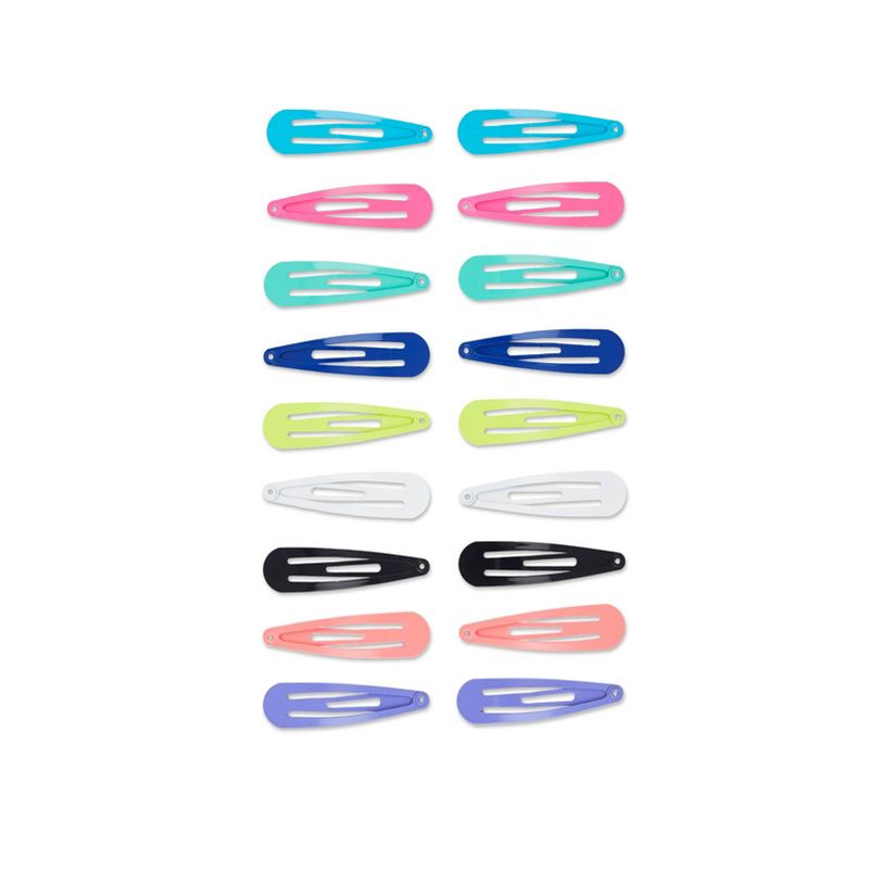 sc&#252;nci Kids Rounded Metal Snap Clips - Brights - 18pcs, 3 of 7