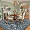 Acekool Washable Area Rug, Non-Slip Floral Botanical Carpet, Soft Low Pile Throw Rug for Living Room Bedroom Kitchen, Stain Resistant - 3 of 4