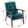 Modern Armchair Solid Wood Accent Chair,Living Room Comfy Single Sofa Chair Upholstered Wooden Lounge Chair,Vintage Chairs-Cuddlewood - 4 of 4