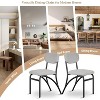 Dining Room Chairs Set of 4, Boucle Fabric Stools with Metal Legs, Backrest and Upholstered Seat Cushion, Modern Armless Kitchen Chairs - 3 of 4