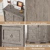 5 Drawers Dresser Organizer with Sliding Barn Door, Wood Storage Cabinet - 3 of 4