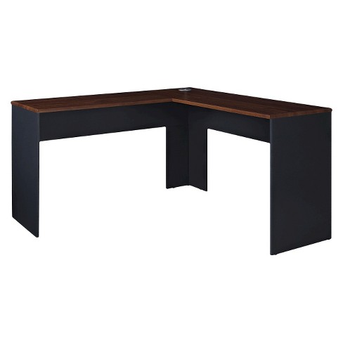 Eastcrest Contemporary L Shaped Desk Cherry Slate Gray Room