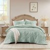 ChicFurnit Bedding Set Romantic Floral Comforter Set with Puffy Texture for Cozy Bedroom Vibes, Green, 13.78"*17.72"*6.69" - 2 of 4