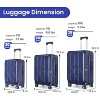 Luggage Sets 3 Piece 100% PC Hard Shell and Lightweight Suitcase with Front Pocket and Spinner Wheels - 4 of 4