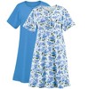 Collections Etc Lilac Printed 2-pc Pack Gowns - 2 of 4