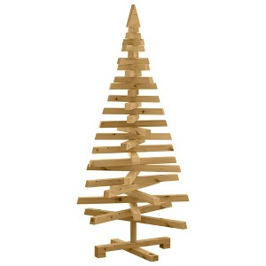 vidaXL Christmas Trees with Stand Brown 47.2" Solid pine wood - 1 of 4