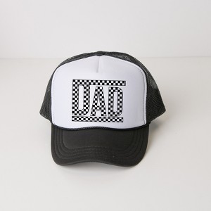 Simply Sage Market Dad Checkered Box Men's Foam Trucker Hat - 1 of 3