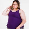 Calypsa Women's Plus Size Maya Tankini Swim Top With Built-in Bra - 3 of 4