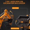 Jojoka 12V Ride On Excavator, 4 in 1 Kids Excavator Ride On Toy with Remote Control & Front Loader & Digger, Kids Ride On Car Toy - 3 of 4