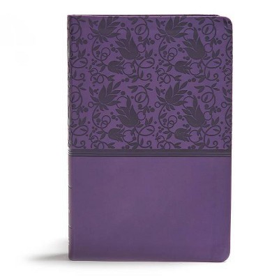 KJV Giant Print Reference Bible, Purple Leathertouch, Indexed - Large Print by  Holman Bible Publishers (Leather Bound)
