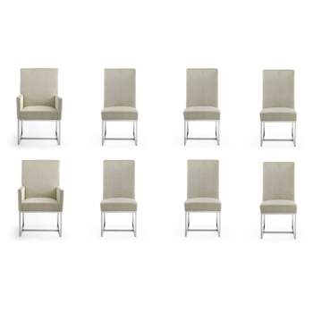 Set of 8 Element Dining Chairs - Manhattan Comfort