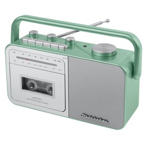 Studebaker SB2130TS Portable Cassette Player/Recorder with AM/FM Radio - Teal - 1 of 4