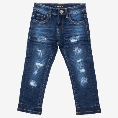 RAW X Boy's Heavy Distressed Jeans