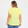 Women's Plus Size Hollow Boat Neck Raglan Sleeve Pointelle Knit Loose Casual Blouses - GRACE & GRANDEUR - 3 of 4