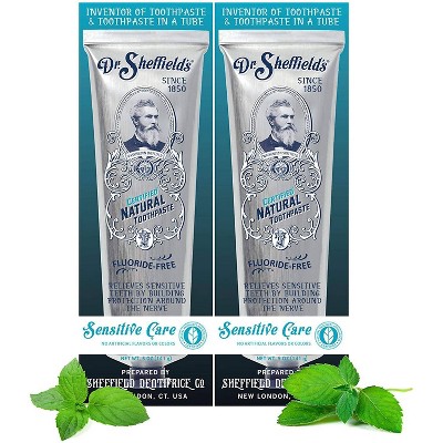 Dr. Sheffield's Certified Natural Sensitive Toothpaste - 2pk/10oz