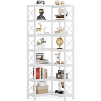 Tribesigns 7-Shelf L-Shaped Corner Bookcase