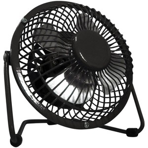 Optimus 4-In. 1-Speed Personal Metal Fan, Black, F-4040 - 1 of 4